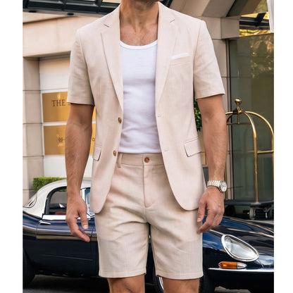 Men's Short Sleeve Suit 2-Piece Set【FREE SHIPPING】