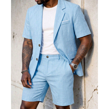 Men's Short Sleeve Suit 2-Piece Set【FREE SHIPPING】