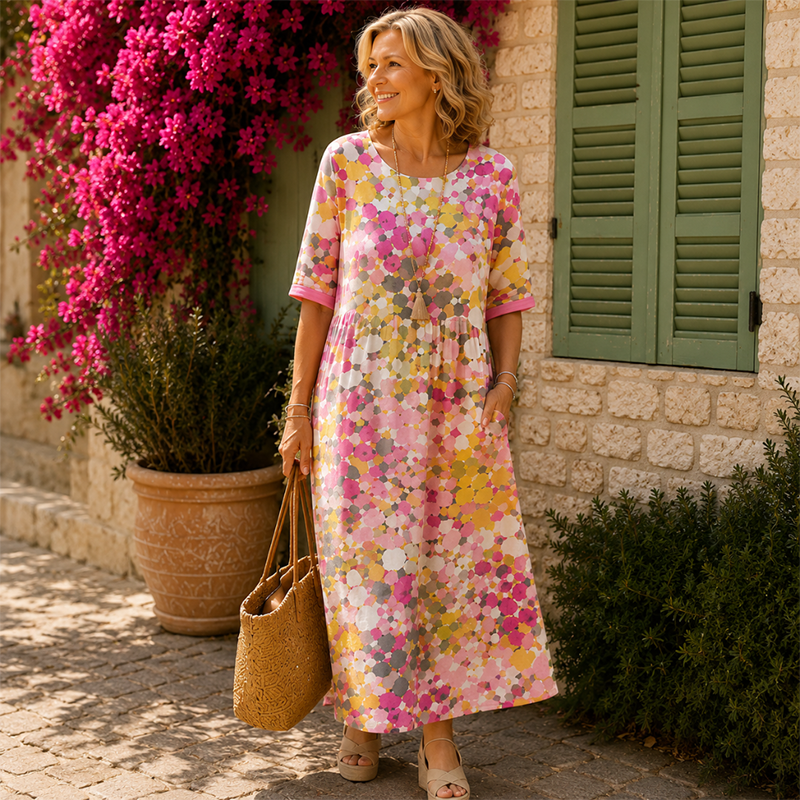💥✨Limited-time 50% Off Special Offer -👗Women's Floral Printed Loose Fit Dress