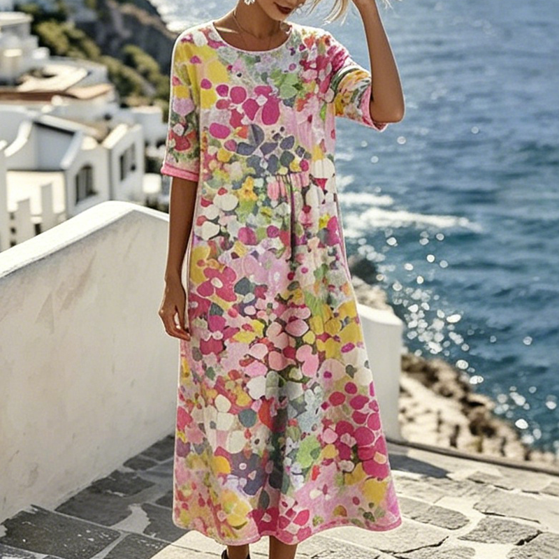 💥✨Limited-time 50% Off Special Offer -👗Women's Floral Printed Loose Fit Dress