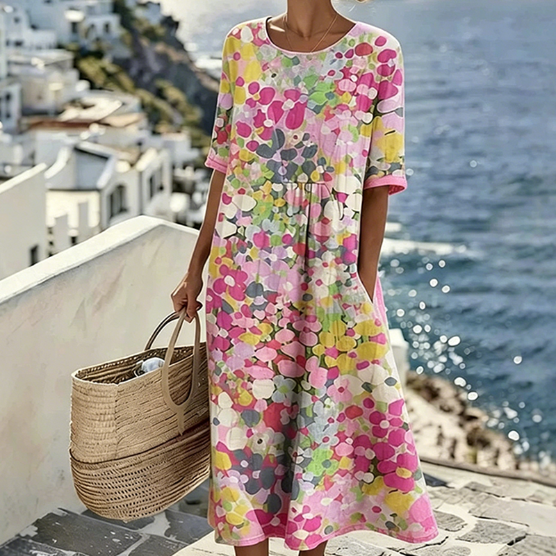 💥✨Limited-time 50% Off Special Offer -👗Women's Floral Printed Loose Fit Dress