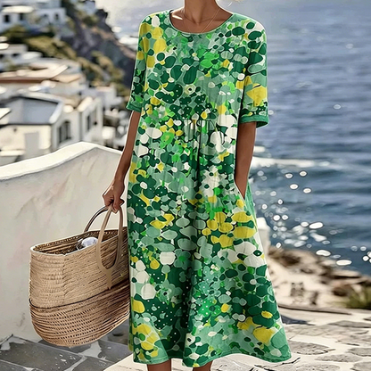 💥✨Limited-time 50% Off Special Offer -👗Women's Floral Printed Loose Fit Dress
