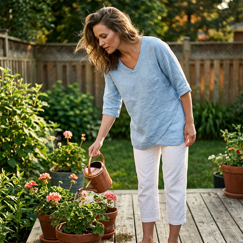 👚 50% OFF NOW! 🌸 Women's Breathable Casual V-Neck Top – Soft cotton & lightweight – Perfect for summer, layering or casual days✨🌿
