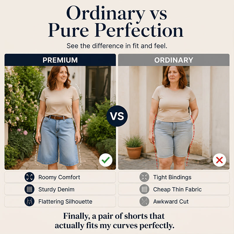 Women's Relaxed-Fit Denim Bermuda Shorts
