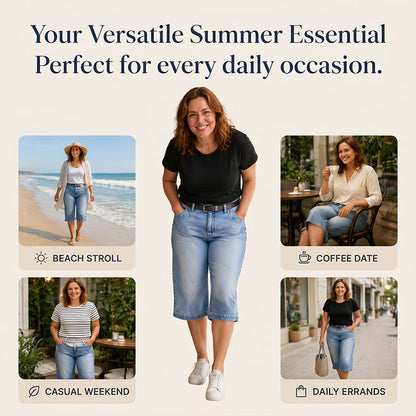 Women's Relaxed-Fit Denim Bermuda Shorts