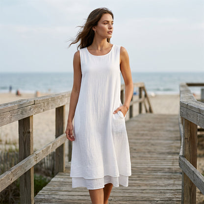 👗☀️Women's Summer Sleeveless Tiered Dress - Effortless & Breezy Style🔥