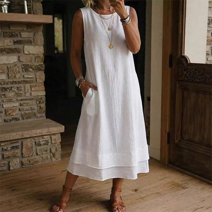 👗☀️Women's Summer Sleeveless Tiered Dress - Effortless & Breezy Style🔥