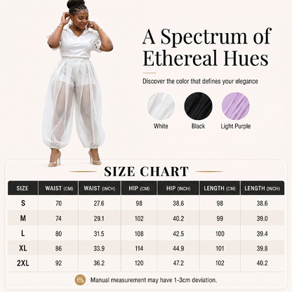 Women's Mesh Panel Lantern Pants