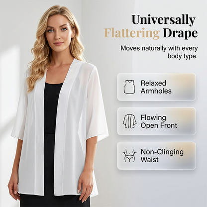 🏆🎁✨Women's Chiffon Open Front Cardigan Loose