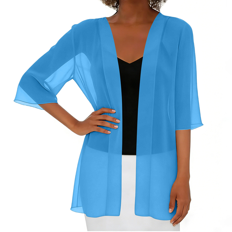 🏆🎁✨Women's Chiffon Open Front Cardigan Loose