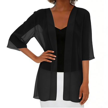 🏆🎁✨Women's Chiffon Open Front Cardigan Loose