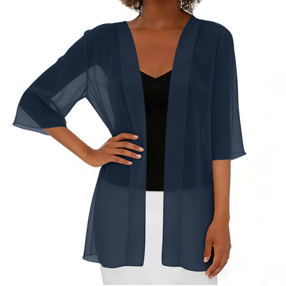 🏆🎁✨Women's Chiffon Open Front Cardigan Loose