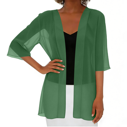 🏆🎁✨Women's Chiffon Open Front Cardigan Loose