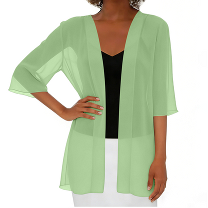 🏆🎁✨Women's Chiffon Open Front Cardigan Loose