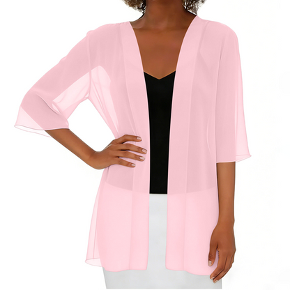 🏆🎁✨Women's Chiffon Open Front Cardigan Loose