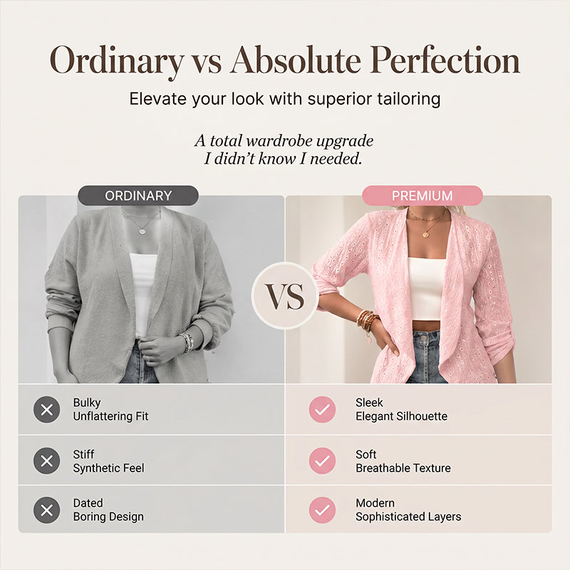 Women's Casual Textured Open Front Cardigan