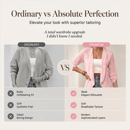 Women's Casual Textured Open Front Cardigan