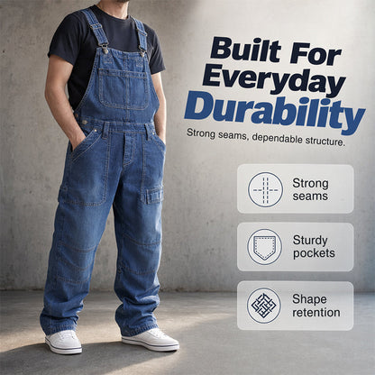 Men's Classic Fit Denim Overalls