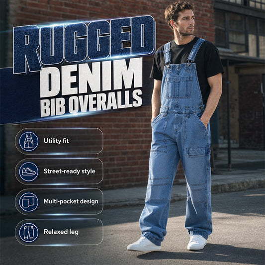 Men's Classic Fit Denim Overalls