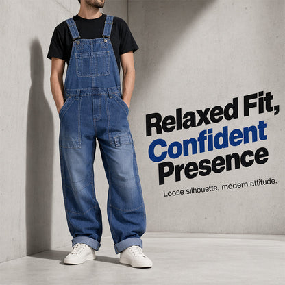 Men's Classic Fit Denim Overalls