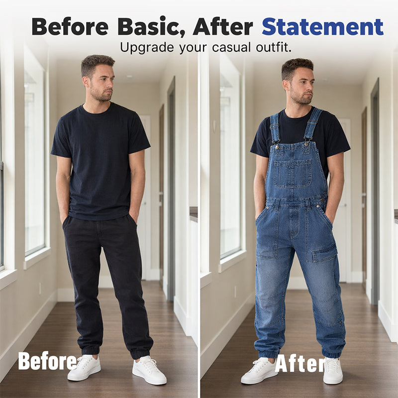 Men's Classic Fit Denim Overalls
