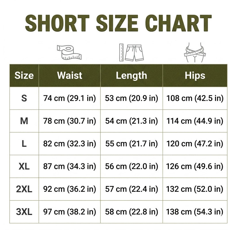 Men's Cotton Linen Multi-Pocket Breathable Shorts