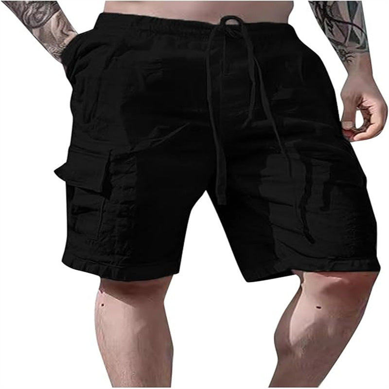 Men's Cotton Linen Multi-Pocket Breathable Shorts