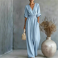 ⏳Limited-time 50% off⏰Women's Elegant V-Neck Wide-Leg Jumpsuit👚👖