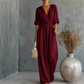⏳Limited-time 50% off⏰Women's Elegant V-Neck Wide-Leg Jumpsuit👚👖