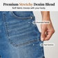 📢📢40% OFF !! ⏰Women's Mid-Rise Bermuda Denim Shorts with Pockets