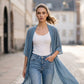 Women's Loose Solid Color Cover-Up Dress with Square Neck and Bow-Knot