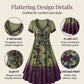 Women's Vintage V-Neck Floral Maxi Dress