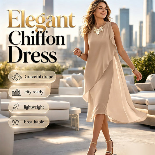 Women's Sleeveless Round Neck Irregular Hem Dress