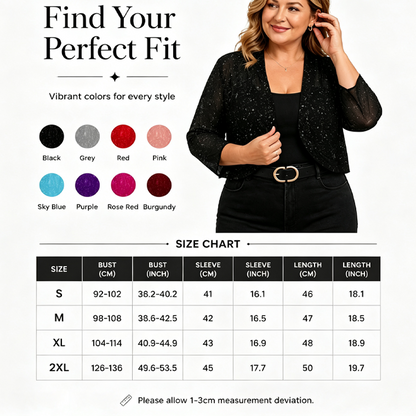 Women's Shimmer Mesh Open-Front Cardigan