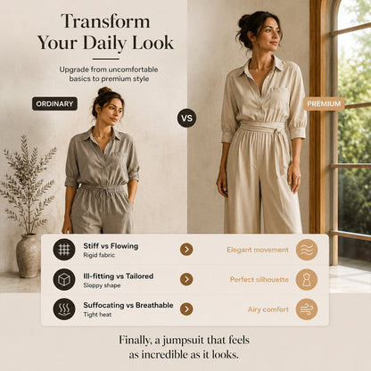Women's Half Sleeve Wide-Leg Jumpsuit