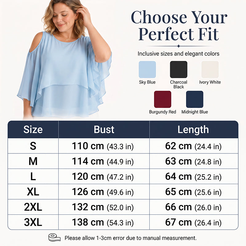Women's Summer Cold Shoulder Ruffle Top