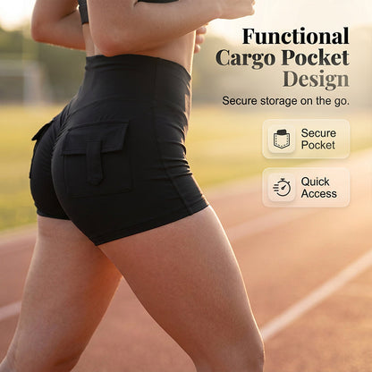 Women Scrunch Butt Athletic Shorts Gym Yoga Cargo Pants
