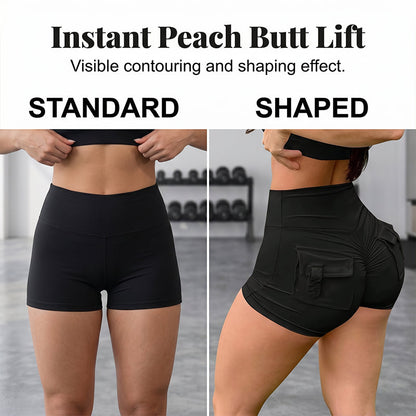 Women Scrunch Butt Athletic Shorts Gym Yoga Cargo Pants
