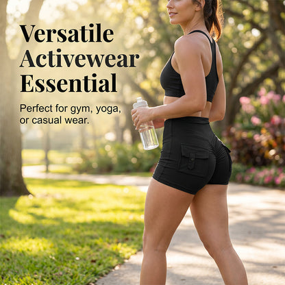 Women Scrunch Butt Athletic Shorts Gym Yoga Cargo Pants