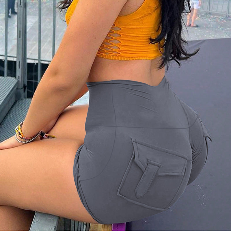 Women Scrunch Butt Athletic Shorts Gym Yoga Cargo Pants