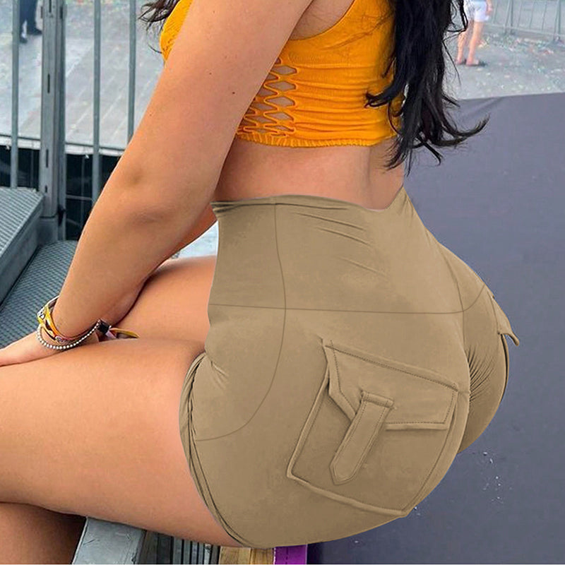 Women Scrunch Butt Athletic Shorts Gym Yoga Cargo Pants
