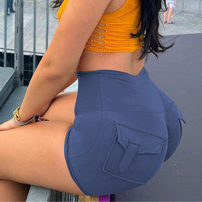 Women Scrunch Butt Athletic Shorts Gym Yoga Cargo Pants
