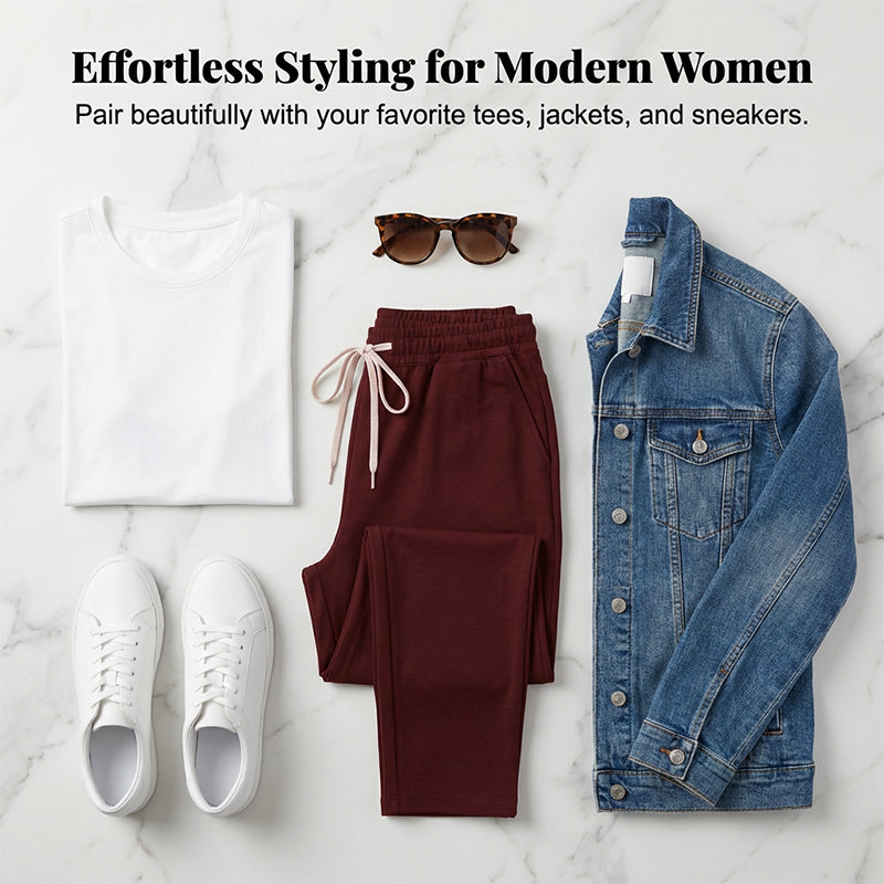 Women's Casual Drawstring Tapered Pants