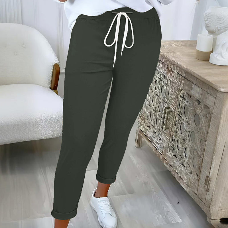 Women's Casual Drawstring Tapered Pants