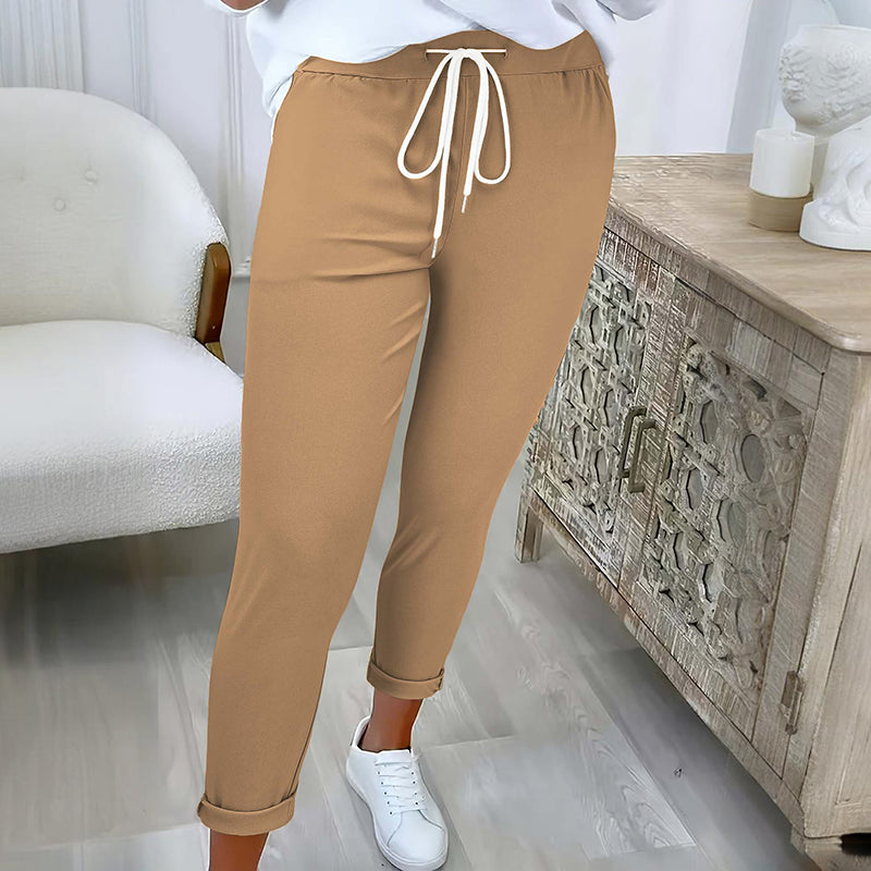 Women's Casual Drawstring Tapered Pants