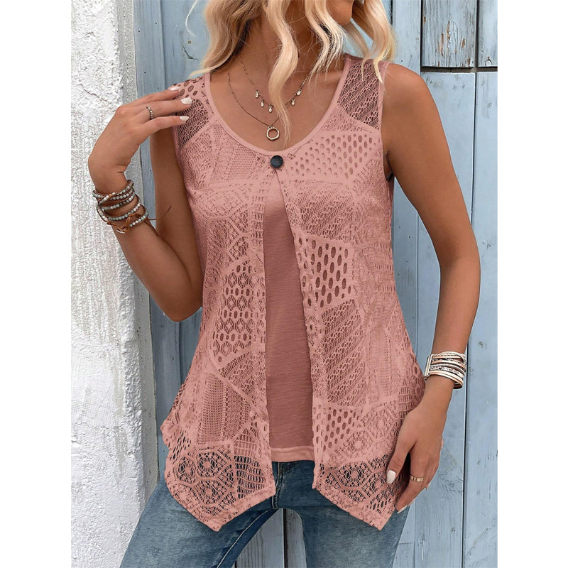 Women's Layered Lace Tank Top