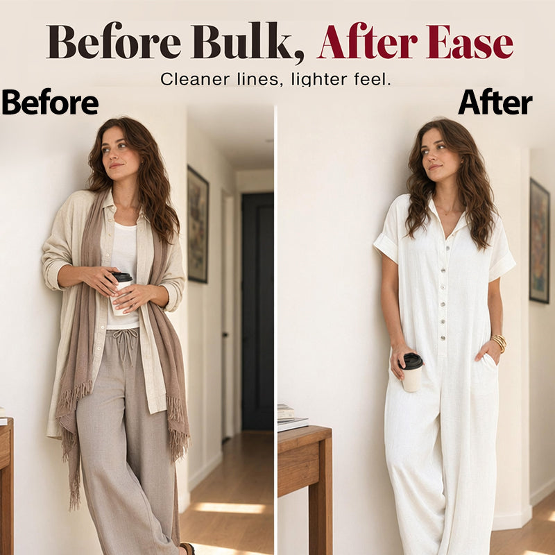 Women's Casual Loose Short Sleeve Button Jumpsuit