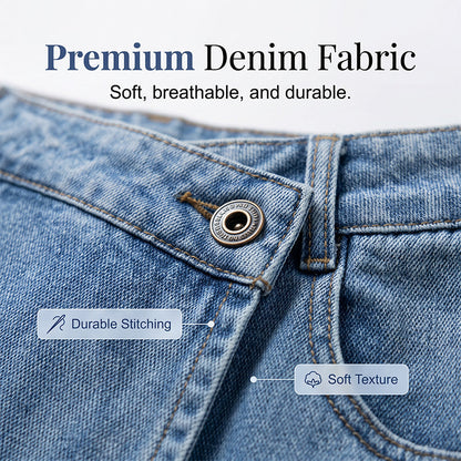 Women Summer High-waist Denim Skort