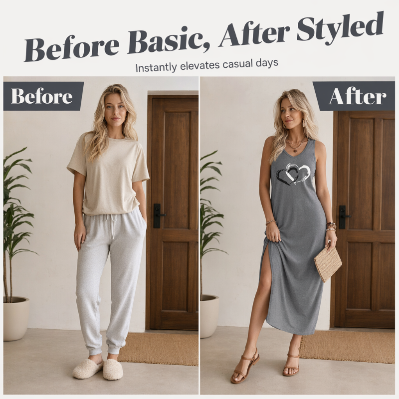 ⌛Limited-Time Offer-Women Sleeveless Loose Tank Dress