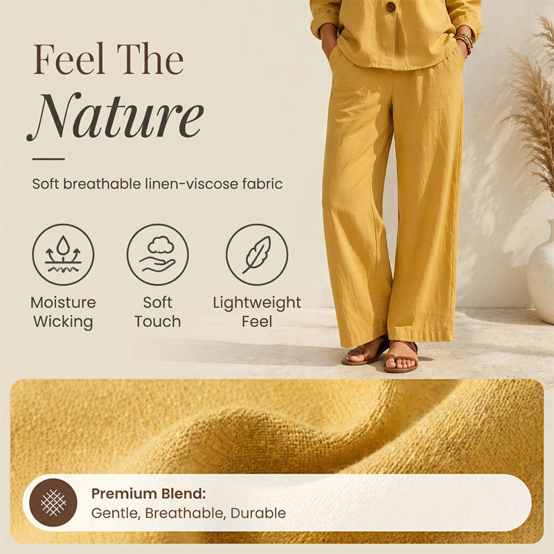Women's V-Neck Long Sleeve Top & Pants Set